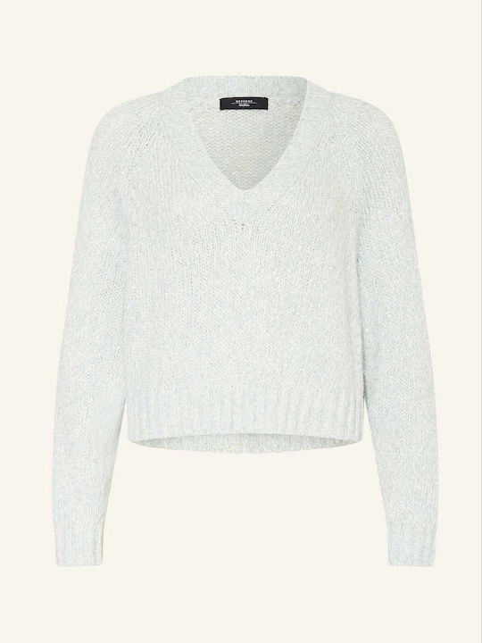 Damen Kurz Pullover Baumwolle Mint