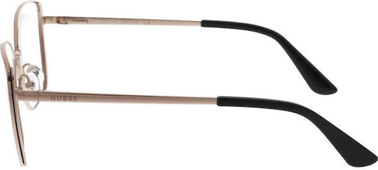Guess Feminin Metalic Rame ochelari Fluture Roz Auriu GU2903 028
