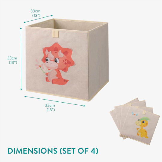 Navaris Children's Storage Box made of Fabric Multicolour 33x33x33cm 4pcs