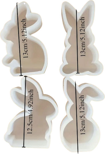 Silikon-Hasenformen, 4-teiliges Set