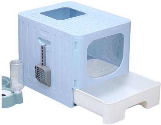 Katzentoilette Geschlossen mit Sieb Rosa