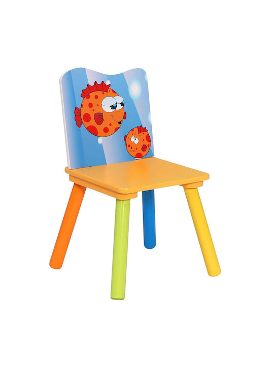 Set Masă cu Scaune pentru Copii pentru Desen din Lemn Multicolor