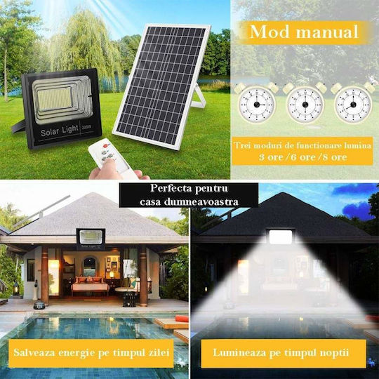 Wasserdichter Solar LED Flutlichter 200W mit Fernbedienung IP67