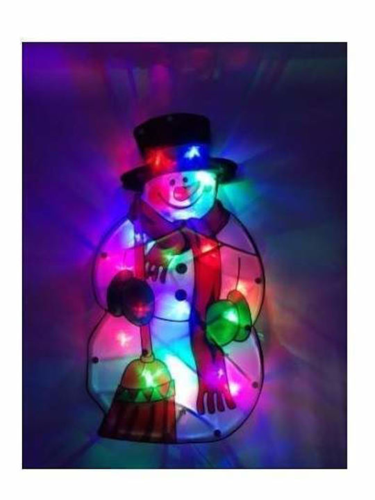 Siks Snowman Window Decoration Led Lighted Multicolor
