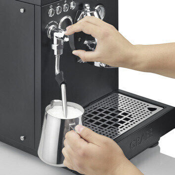 Graef Batessa Automatic Espresso Coffee Machine Pressure 6bar for Cappuccino with Grinding Mill Transparent Acrylic ES1202EU