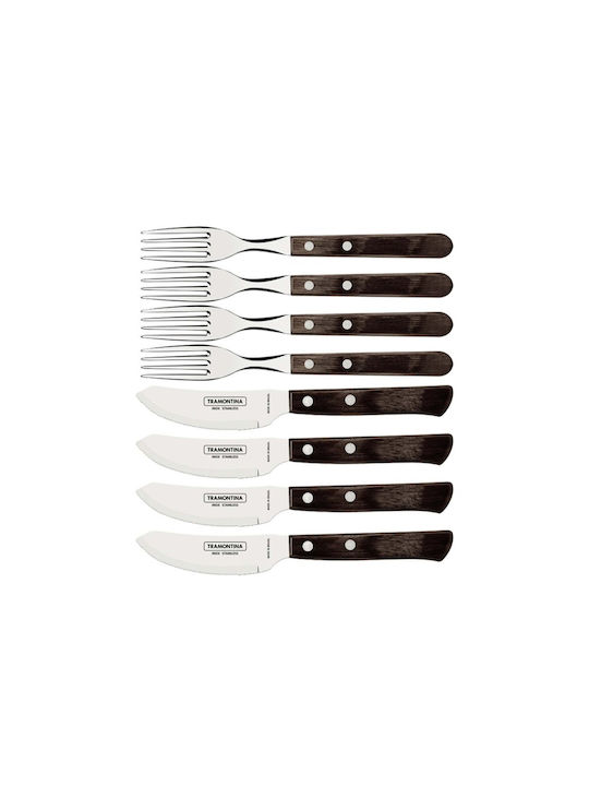 Tramontina Cutlery Set Stainless Brown 8pcs