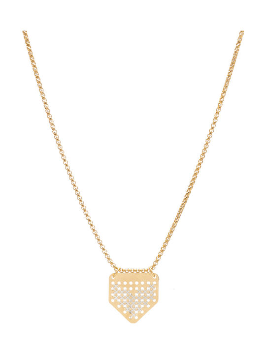 Charm Geometrisch aus Vergoldet Stahl