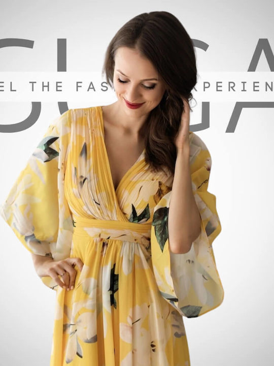 Summer Maxi Dress for Wedding / Baptism Yellow