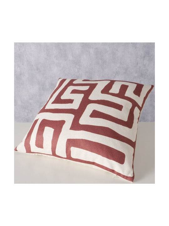 Boltze Sofa-Kissen Bakari Burgundy, White 45x45cm.