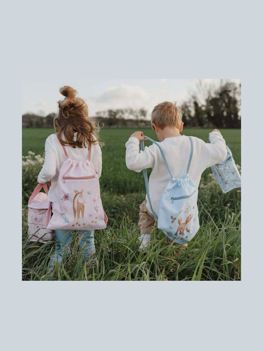 Little Dutch Forest Friends Παιδική Τσάντα Πλάτης Γαλάζια 38εκ.
