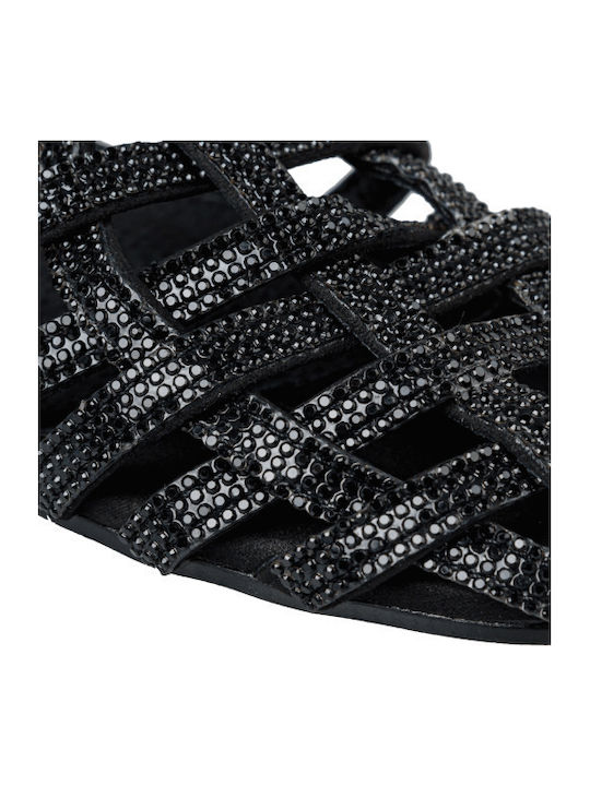 Γυναικείες Μπαλαρίνες Slingback με Λουράκι σε Μαύρο Χρώμα