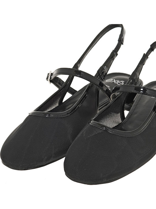 Γυναικείες Μπαλαρίνες Slingback σε Μαύρο Χρώμα
