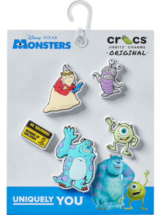 Crocs Джибитс Брошки Monsters Inc Многоцветни 5бр