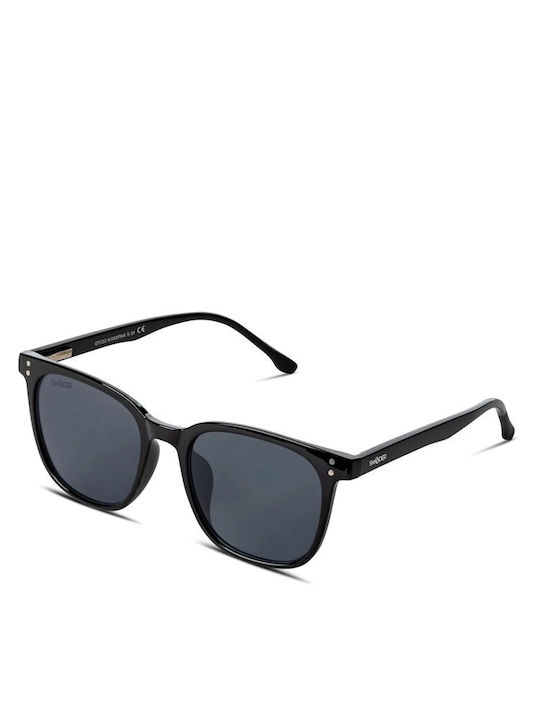 Smooder Unisex Sonnenbrille mit Schwarz Kunststoff Gestell und Schwarz Linse KKS01