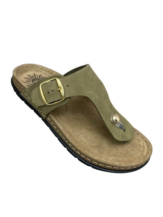 Sienna Sandale Casual Damă Anatomici De Piele Kaki