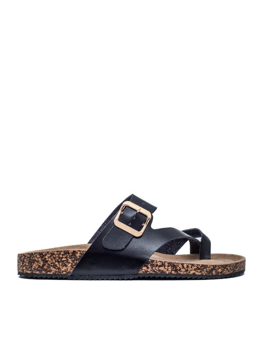Women's Flat Sandals in Black Color