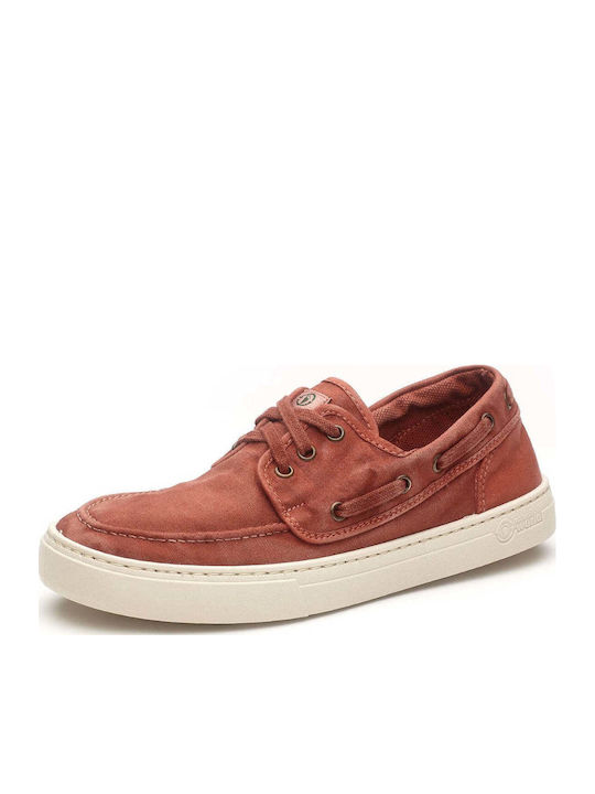 Men's Synthetic Leather Moccasins Burgundy