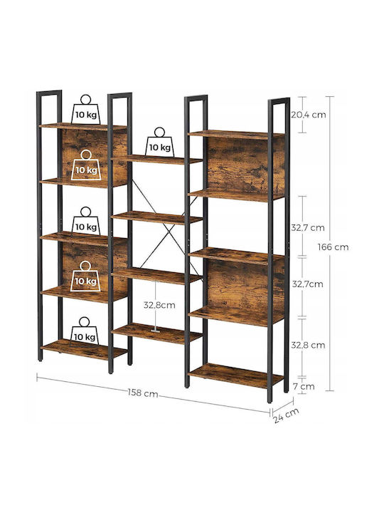 Bibliothek Braun 158x24x166cm