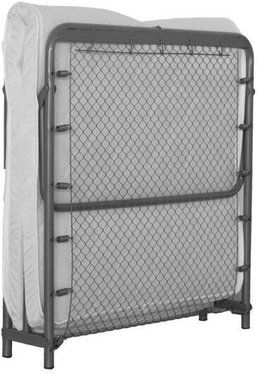 Pat Pliant Cu Saltea 7cm Single Gri 182x84x39cm