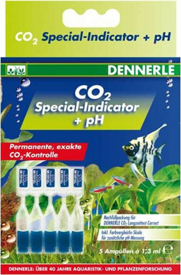Dennerle Τest Νερού Ενυδρείου CO2 Special Indicator + pH Αμπούλες 5τμχ