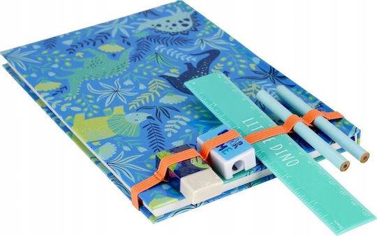 Kinder Schreibwarenset mit Bleistift, Spitzer, Radiergummi, Notizbuch und Lineal