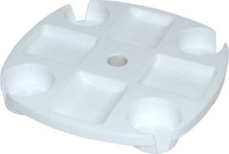 Summer Club Beach Umbrella Table White