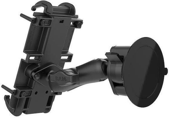 Suport telefon Ram Mounts Ram Quick-grip XL cu ventuză Twist-lock, mărime medie