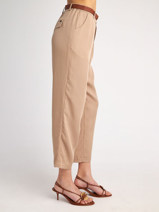Pant Дамско Текстил Панталон Light Beige
