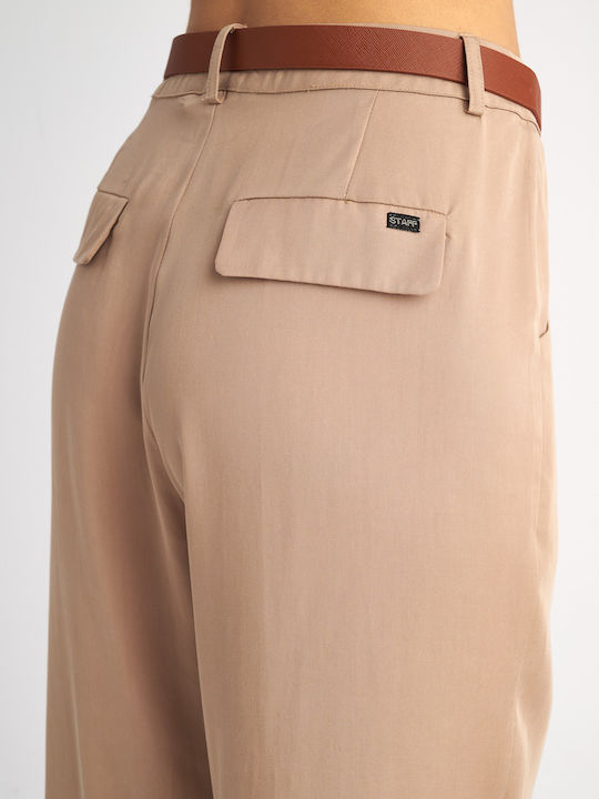 Pant Дамско Текстил Панталон Light Beige