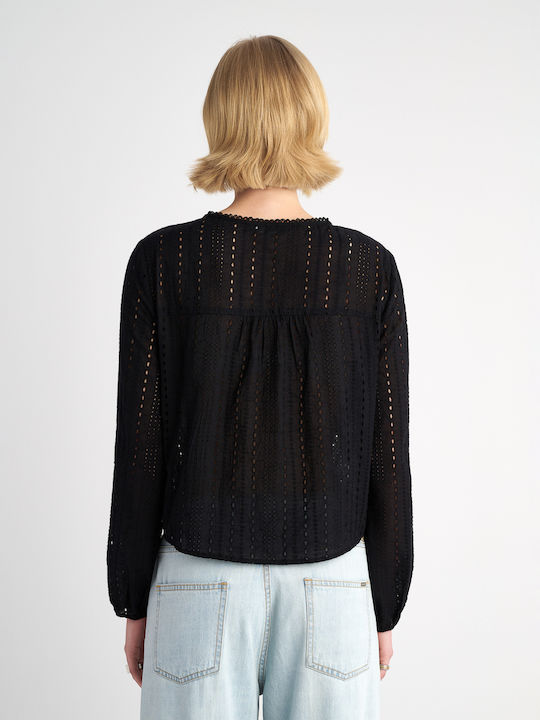 Harley Langärmelig Damen Hemd Black