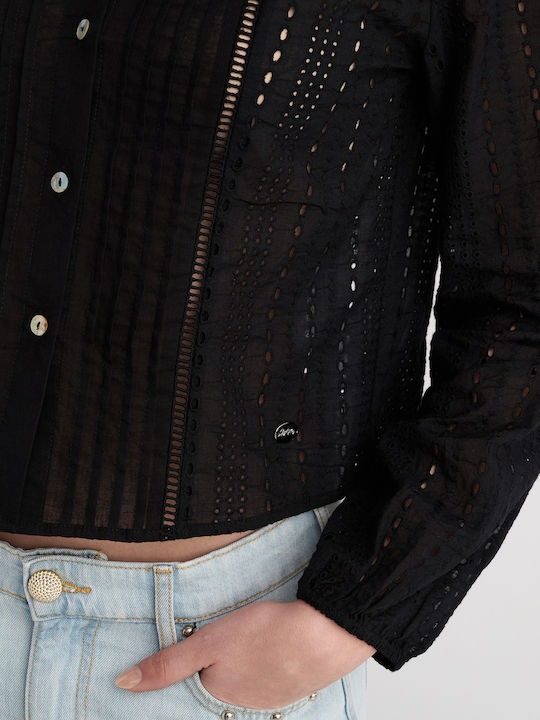 Harley Langärmelig Damen Hemd Black