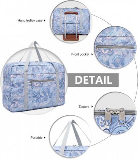 Miss Lulu Reisetasche Hellblau Stoff