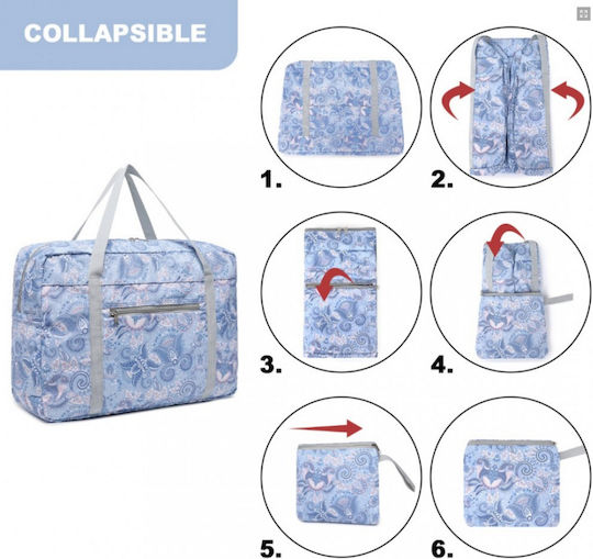Miss Lulu Reisetasche Hellblau Stoff