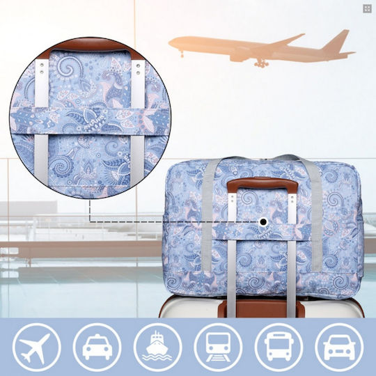 Miss Lulu Reisetasche Hellblau Stoff