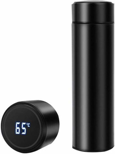Μπουκάλι Θερμός Ανοξείδωτο 500ml Black
