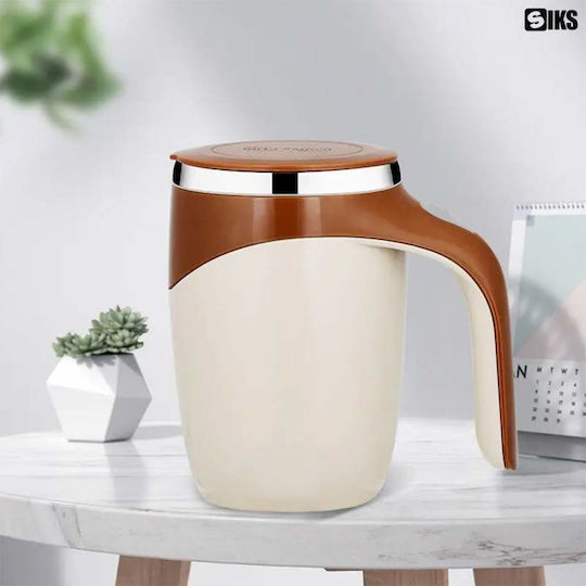 SIKS Thermosflasche Rostfreier Stahl 380ml Braun
