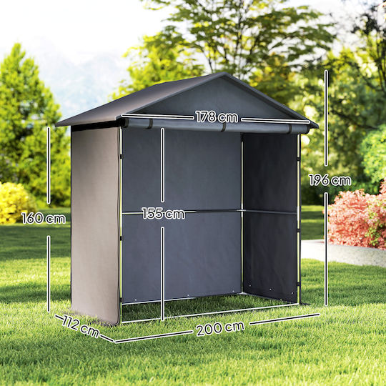 Metallische Gartenhaus Galvanisiert M2xP1.12xH1.96m