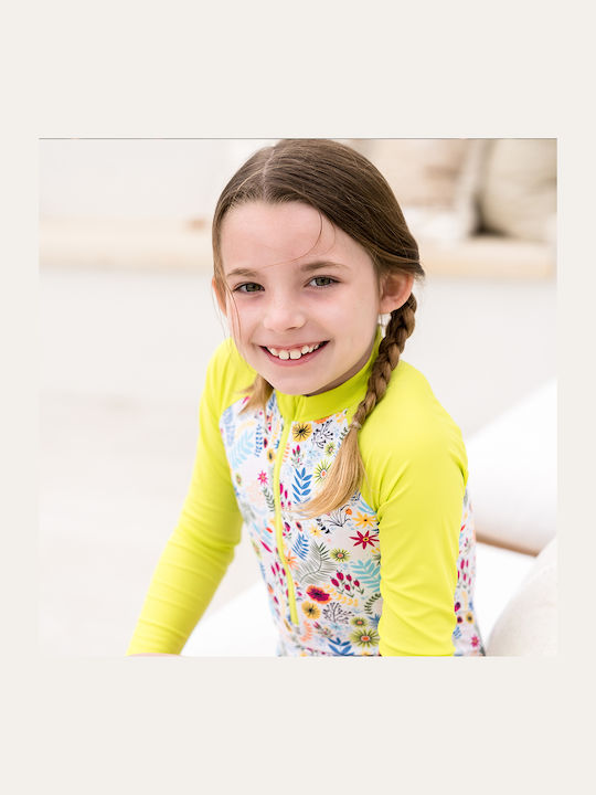 Splash About Splash Kids Swimwear Long Sleeve One-piece Green