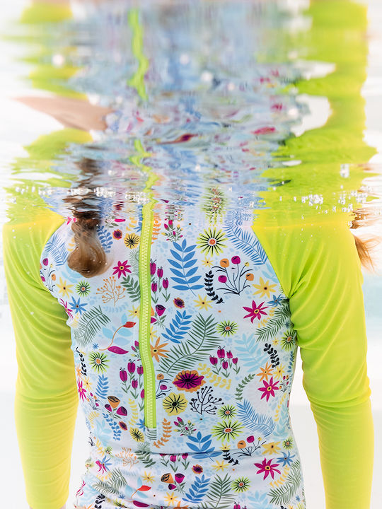 Splash About Splash Kids Swimwear Long Sleeve One-piece Green