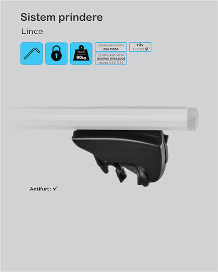 Menabo 120cm. pentru Honda HR-V 2015+ (cu picioare pentru portbagaj de acoperiș și blocare)