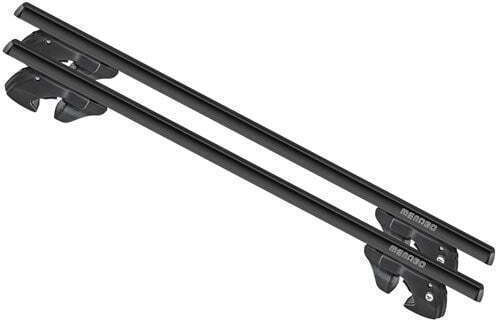 Menabo 120cm. 1988-1998 (with Roof Rack Legs and Lock) Black