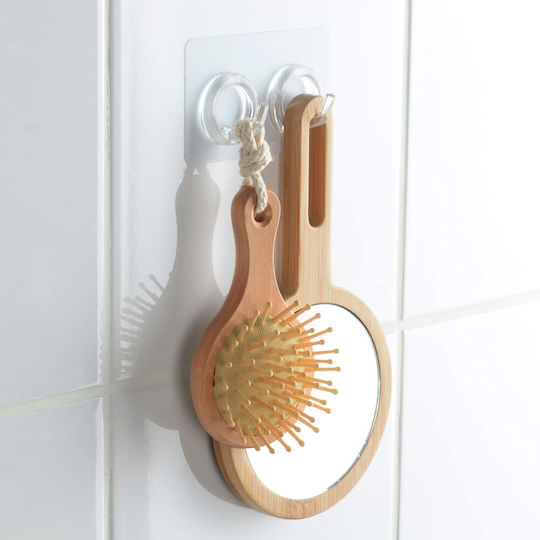 Άγκιστρο Μπάνιου Διπλό με Αυτοκόλλητο ​2.7x2.7cm Διάφανο