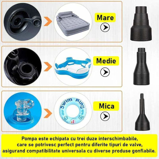 Ηλεκτρική Τρόμπα για Φουσκωτά 240V / 12V Μαύρο