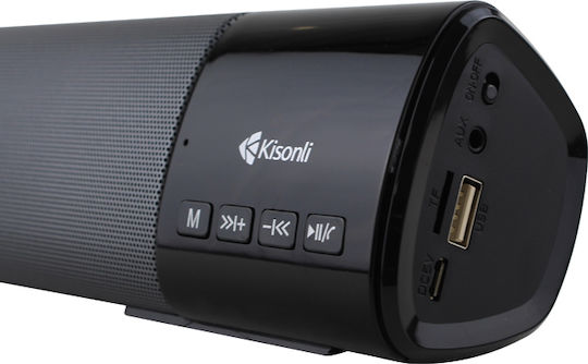 Kisonli LED-800 Ηχείο Bluetooth 10W με Ραδιόφωνο και Διάρκεια Μπαταρίας έως 5 ώρες Μαύρο