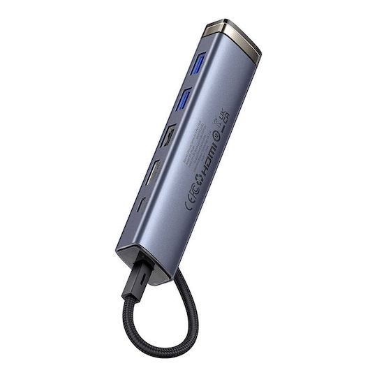 Baseus UltraJoy Series Type-C USB-C Docking Station με HDMI 4K PD Γκρι