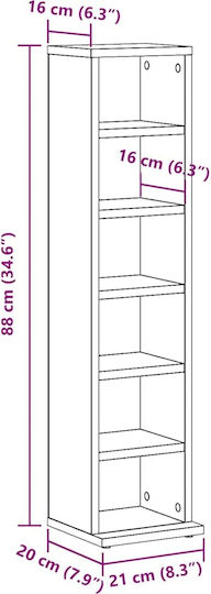 vidaXL Floor Standing Case 21x20x88cm