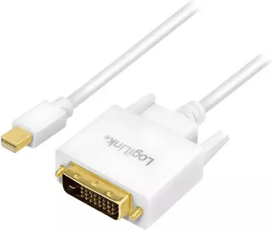 LogiLink Cablu DVI-D - mini DisplayPort 1.8m Alb (CV0137)