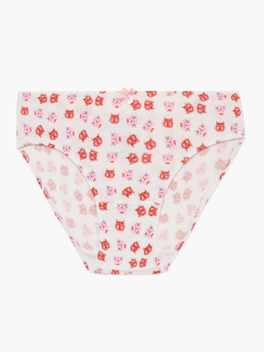 Minerva Cats Kids' Set with Briefs White-fuxia 3pcs
