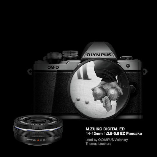 Olympus Crop Фотообектив Палачинки за Микро Четири Трети (МЧТ) Монтаж Черен