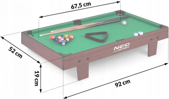 NEO Sport Tabletop Billiard American L92xW52xH19cm